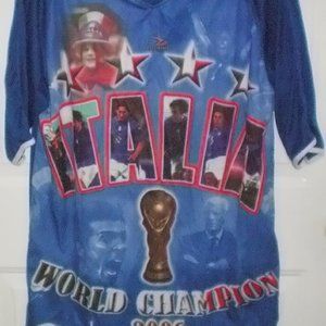 Italy 2006 World Cup Champions Drako Men’s Graphic Jersey Size XL